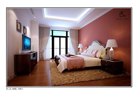 Phòng ngủ lớn R1-01 Royal City – Phong cách Tân cổ điển