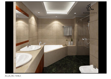 Phòng tắm R1-01 Royal City – Phong cách hiện đại