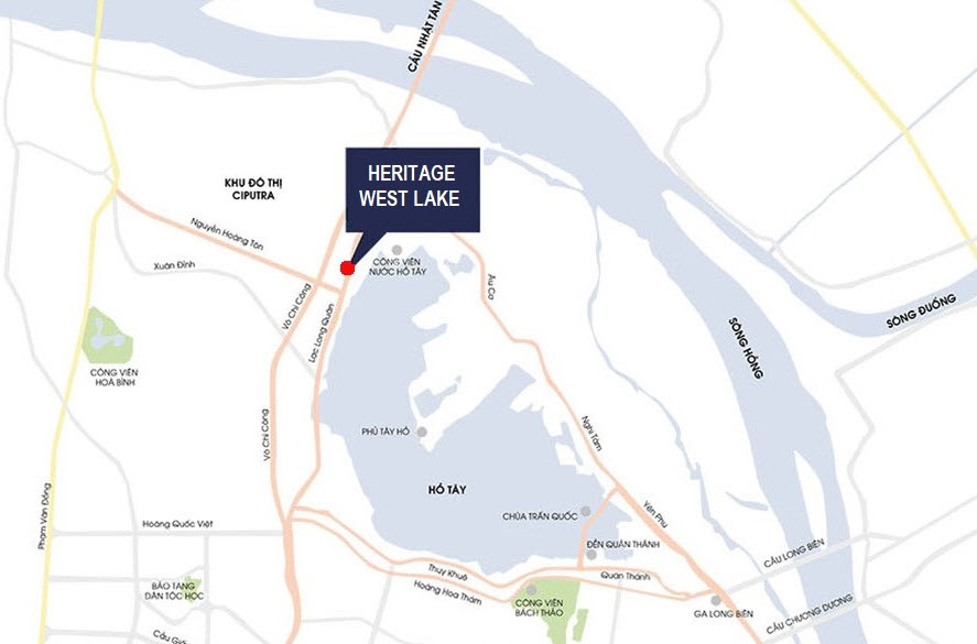 Vị trí Heritage West Lake trên bản đồ