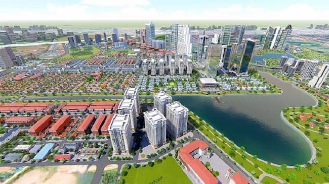 Phối cảnh tổng thể dự án khu đô thị Thanh Hà